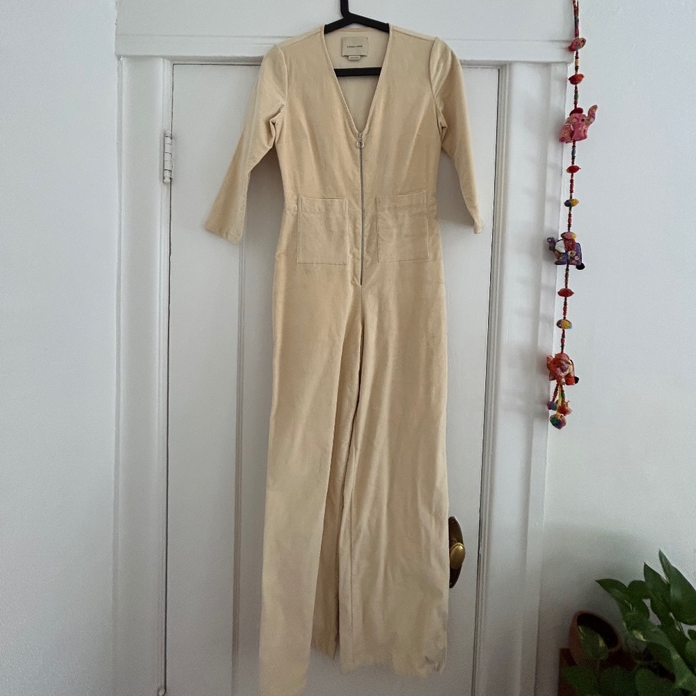 Isle Velveteen Cream One-piece / Jumpsuit by Paloma Wool, size Small